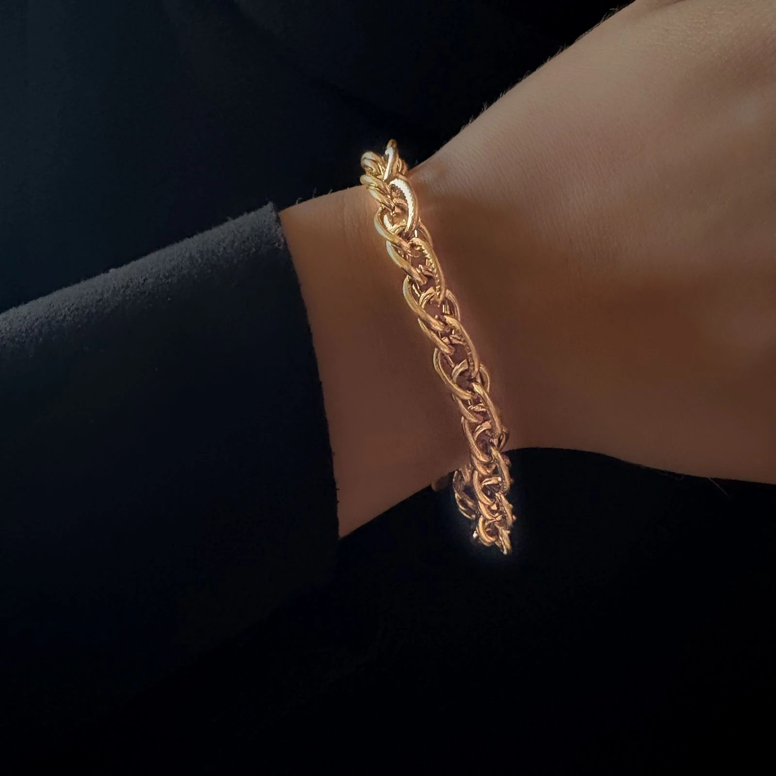 Bracelet maille acier